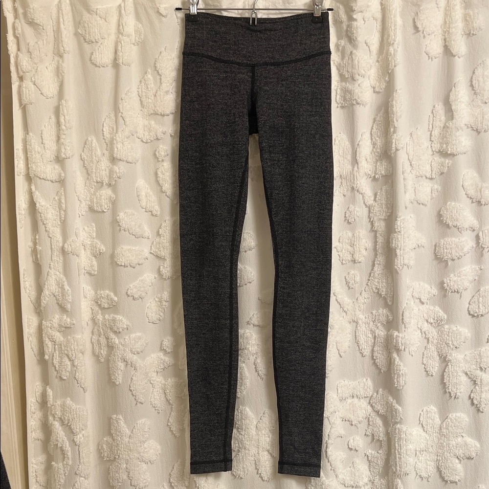 Lululemon Wunder Under Low Rise Heathered Herringbone Leggings - Picture 2 of 8